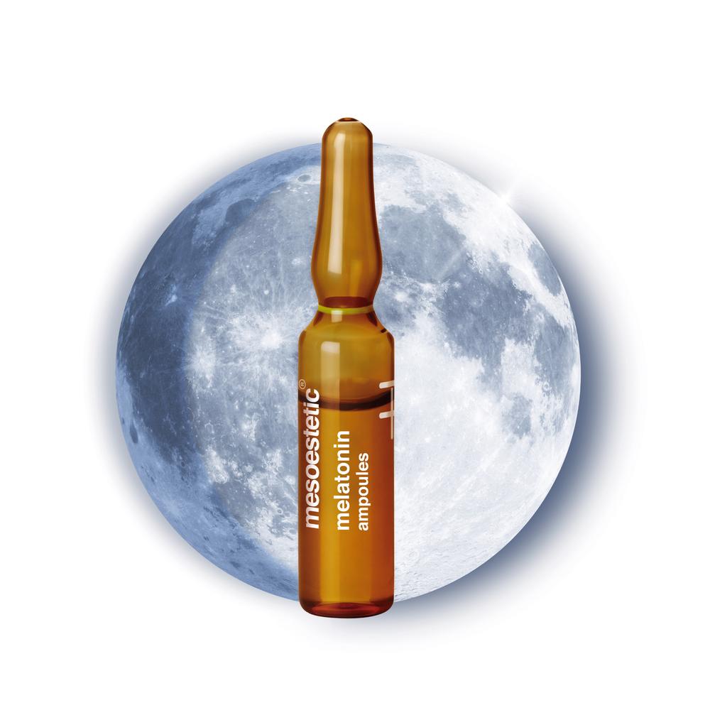 Melatonin ampoules atjaunojošas pretnovecošanās ampulas, serums sejai ar melatonīnu lietošanai nakts laikā, 10 x 2 ml
